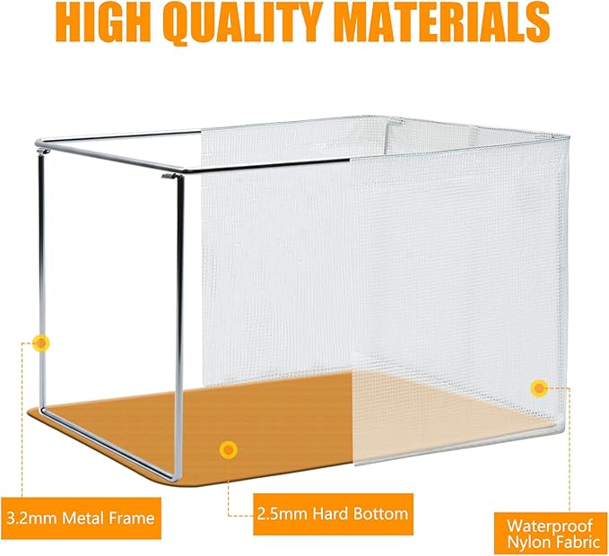 Clear Large Storage Baskets for Shelves, Collapsible Storage Bins with Handles for Clothes, Sheets, Books | Shelf Baskets for Home and Closet Organizer (Clear, 4 Pack)
