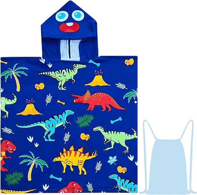 NovForth Kids Beach Towel for Boys Girls, Mermaid Hooded Bath Towel Wrap, Toddler Pool Towel with Hood