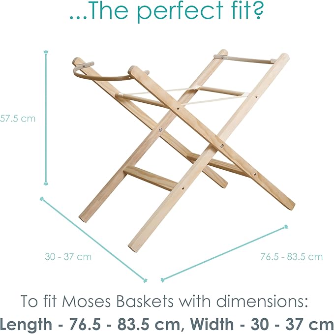 Clair de Lune Folding Moses Basket Stand