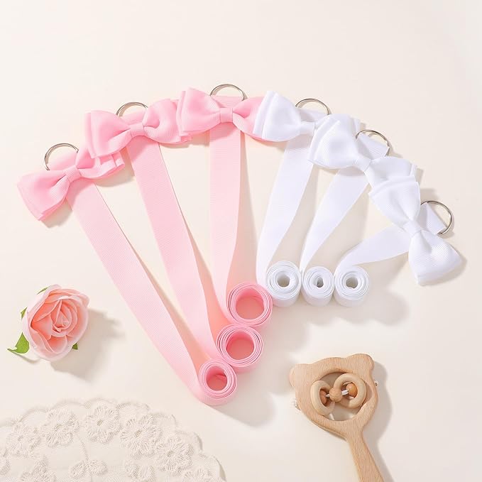 YLEN YHXX 6 PCS Bow Holder for Girls Hair Accessories Organizer Storage Wall Hanging Home Decor for Baby Room