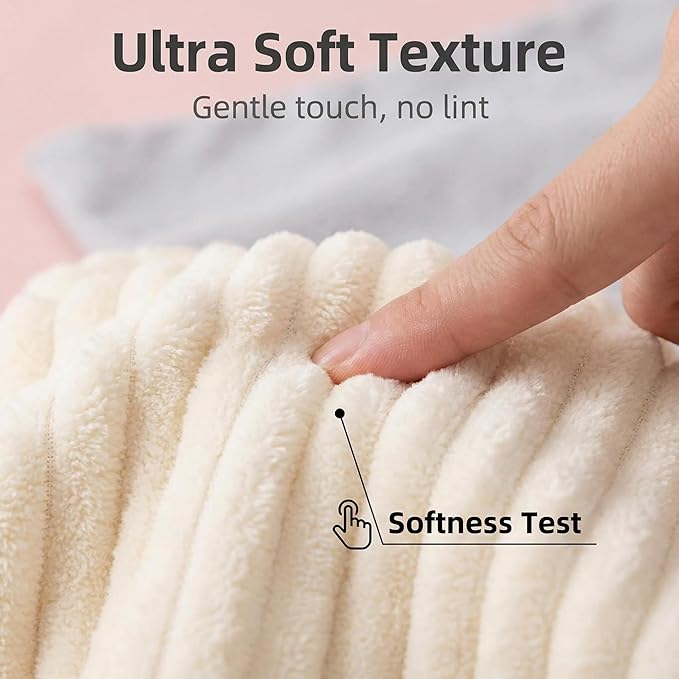 4PCS Beige Microfiber Hand Towels for Bathroom Christmas Decorations Quick Dry Small Towel Set Bathroom Kitchen 14 x29.6inch