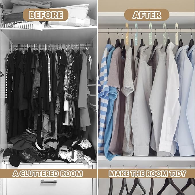 8 Pcs Baby Closet Dividers, Baby Clothes Dividers for Closet, Double-Sided Minimalist Cute Design, Nursery Decor Clothes Hanger Dividers for Sorting 8 Sizes from Newborn to 24+ Months