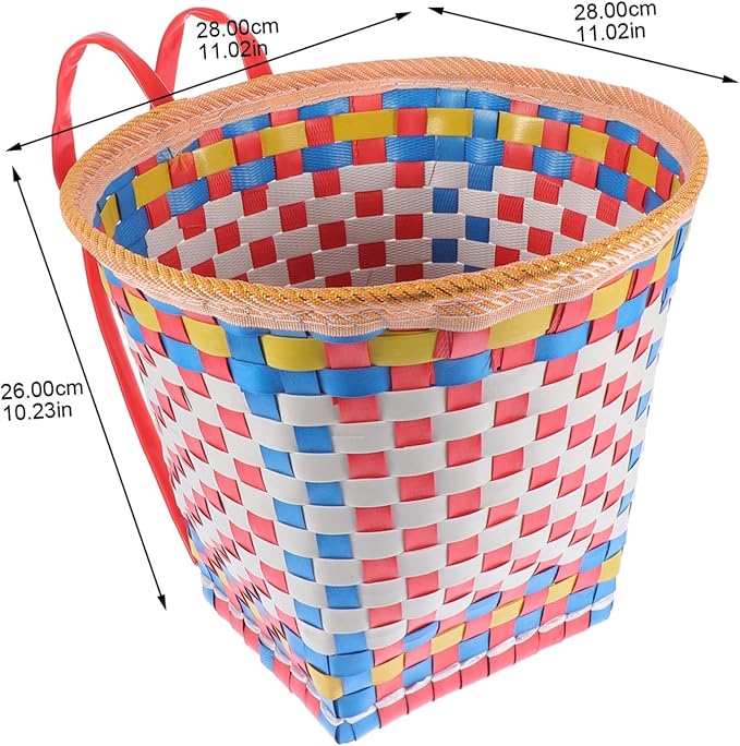 Rope Basket Boys and Girls Toy Box Pack Basket Woven Knapsack Small Knapsack Toy Organizer Random Color