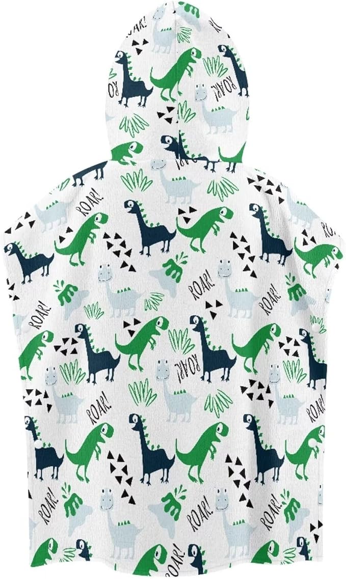 Hooded Bath Towel Poncho for Babies Dinosaur Roar Bath Towel for Babies Toddler Infant Bathroom Beach Swim Supplies Perfect Baby Bath Shower Decoration