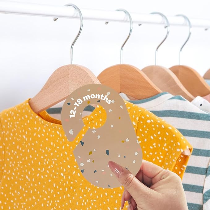 8 Pack Baby Closet Divider, Baby Wardrobe Organizer, Double-Sided Colorful Hanger Dividers for Newborn to 24 Months
