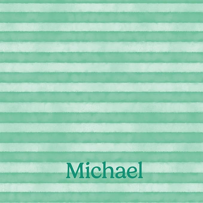Let's Make Memories Personalized Easter Basket for Kids- For Boys - For Girls - Create Your Own - Fillable - Wicker - Easter Basket Stuffers - Small - Green Watercolor Stripes