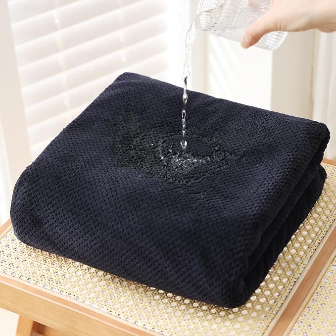30x60 Inches Extra Large Bath Towels Set Super Soft Absorbent Luxury Microfiber Towels for Bathroom (Black, 6PCS)