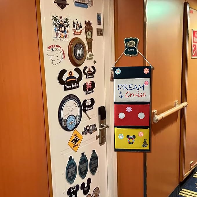 Fish Extender Door Hanger, Fish Extender Cruise Gifts - Cabin Door Hanging 3-pockets for Fish Exchange Extender Gifts on Cruise Line in 2025 (26"x11.8")