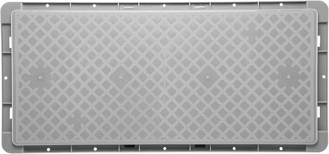 Hudson Exchange 32 x 15 x 7.5" (2 Pack) Straight Wall Handled Storage Container Tote, Gray