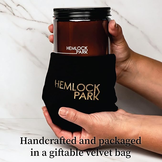 Hemlock Park Crackling Wood Wick Candle Handcrafted with Natural Coconut Wax (Large 16 oz, Blood Orange Sage)