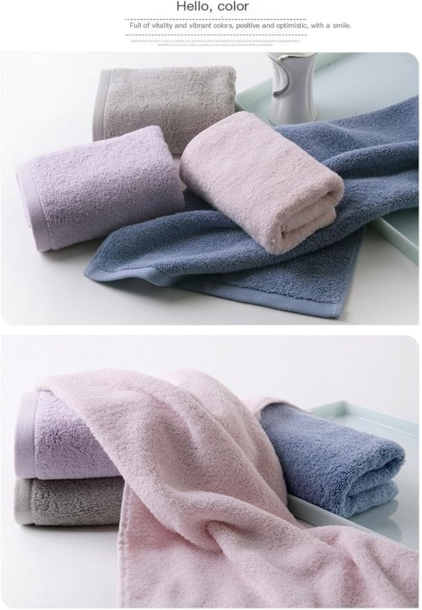 4-Pack Cotton Bath Towels, Thick and Soft Quick-Dry Towels for Face & Body, Absorbent Home Towel Set
