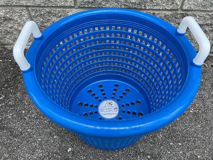 Handy Basket - Blue for Fishing, Laundry, heavy duty, hold up 40 lbs, can take hot and cold condition, used by commercial fishermen for decades.