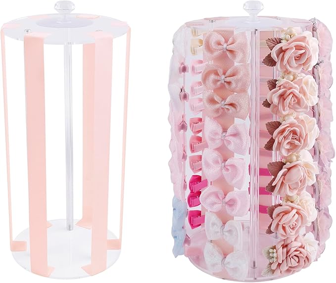 OOSAKU Headband Holder Bow Organizer for Girls,Baby Hair Clips Storage Stand, Hair Accessory Organizer Rack for Baby Newborn Infant Toddler Kids (YT-BXZ-9-ju)