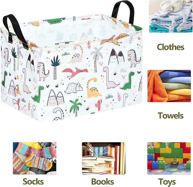 Rectangle Gift Shelf Nursery Storage Basket Laundry Hamper Storage Box and Bins for Home Clothes with Handles