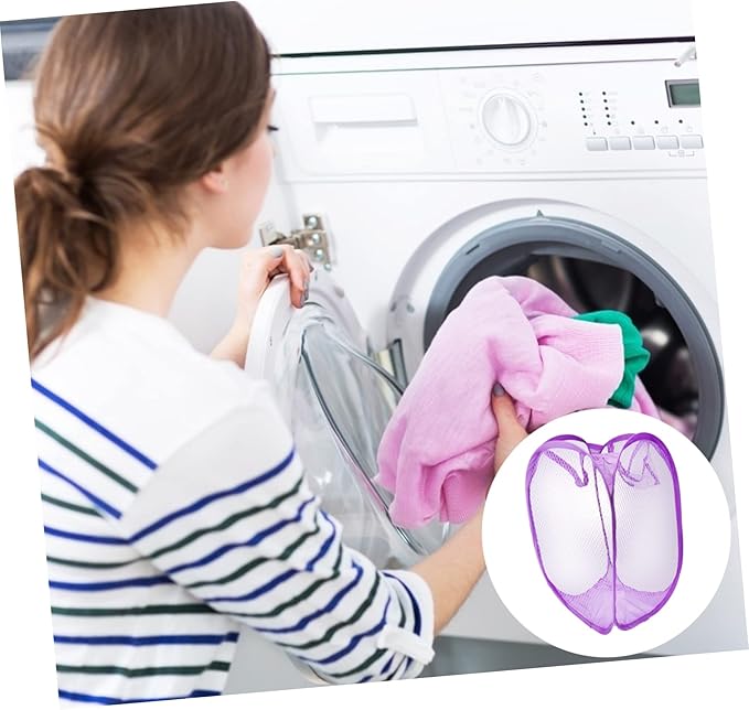 Foldable Mesh Laundry Basket with Side Pocket - Breathable Pop-up Hamper for College Dorms Small Apartments and Travel - Portable Clothes Hamper 19 Inch