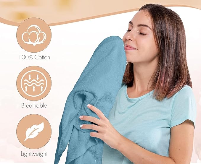 6 Pack Bath Towels Set (27 x 54 Inches) 100% Ring Spun Cotton, Super Soft Lightweight, Quick Dry & Highly Absorbent Towels for Bathroom, Hotel & Spa (Spectrum, Pack of 6 (27''x54''))