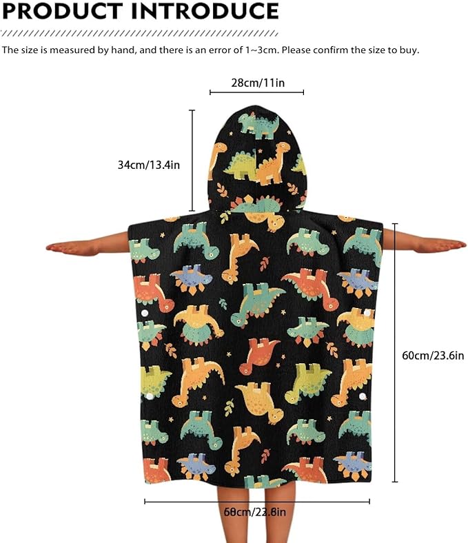 Baby Bath Towel Hooded Ultra Soft Towel Highly Absorbent for Babies Toddler Infant Cartoon Cute Dinosaur Hooded Bath Towel Wrap Toddlers Shower Decorations for Boys Girls