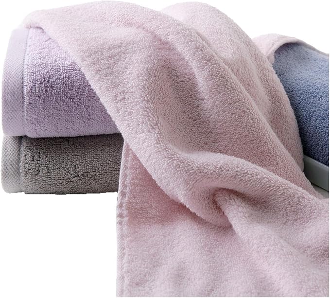 4-Pack Cotton Bath Towels, Thick and Soft Quick-Dry Towels for Face & Body, Absorbent Home Towel Set