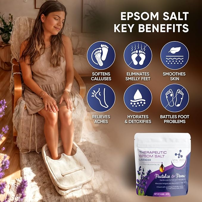 Vital Vibes Ultimate Ionic Foot Bath Detox Machine - Foot Detox Machine for Spa Bath with Touch Display - Epsom Salt & Towel - Collapsible Soaking tub -2 Powerful Array- Ion Wristband-Tub Liners