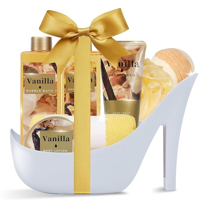 Spa Luxetique Gifts for Women High Heel Gift for Women 8pcs Spa Gift for Womens Warm Vanilla Comfort Birthday Gift for Womens Mom Grandma Sister Friend Valentines Day Gifts for Her