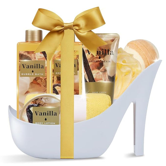 Spa Luxetique Gifts for Women High Heel Gift for Women 8pcs Spa Gift for Womens Warm Vanilla Comfort Birthday Gift for Womens Mom Grandma Sister Friend Valentines Day Gifts for Her