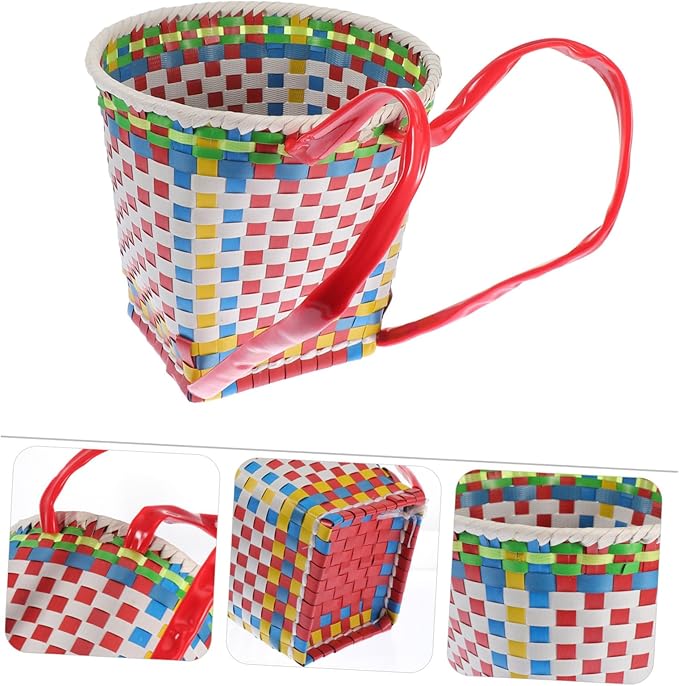 HEALLILY 1Pc Small Woven Basket for Random Color Small Pack Storage Basket Dance Prop Organizer Multi Functional Home Decor for S Playthings