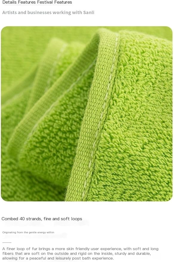 3PCS Pure Cotton Towels， Bath and Face Towels for Adults， Gentle on Skin(Dark Green)