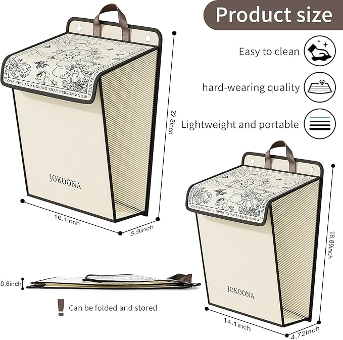Flower Wall Hanging Laundry Basket, Collapsible Laundry Hamper with Handle & Laundry Balls,Space-Saving Foldable Storage Dirty Washer Organizer Bin Multi-function Container Durable, Set of 2