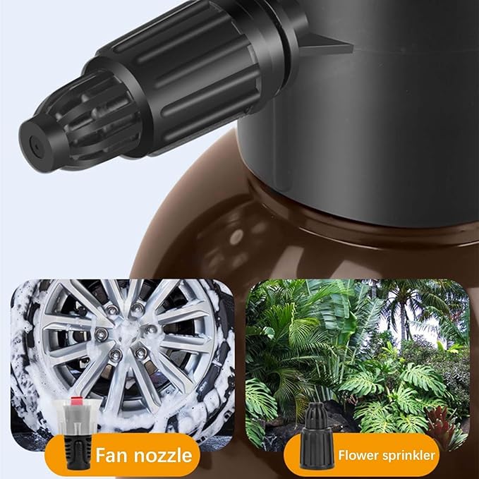 2L High Pressure Car Wash Sprayer, Hand Pressure Snow Foam Car Wash Sprayer, Foaming Sprayer, Hand Pressurized Soap Sprayer for Home Cleaning, Spraying Weeds, Car Detailing, Garden (B, One Size)