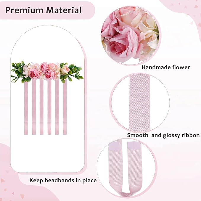 cherrboll Bow Organizer for Girls, Flower Hair Clip Holder Headband Wall Hanging Hair Accessories Organizers Storage Display for Toddler Nursery Room Decor