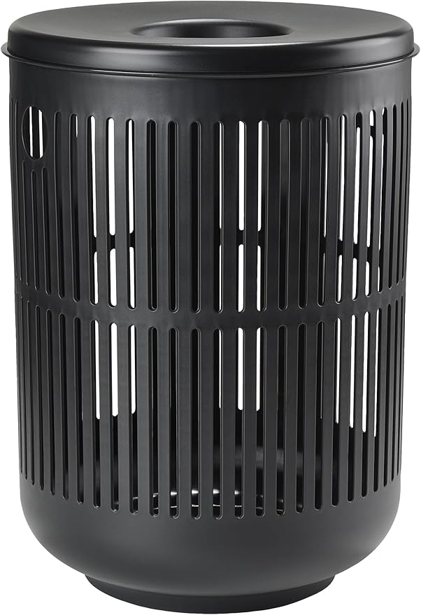 Zone Denmark Laundry Basket - Elevate Your Laundry Routine with Style and Functionality, Black 16.14x16.14x21.65 inches
