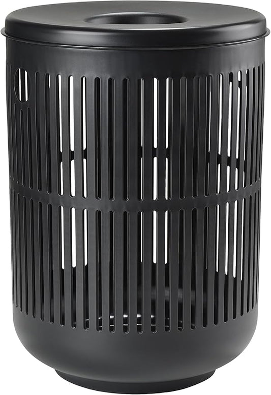 Zone Denmark Laundry Basket - Elevate Your Laundry Routine with Style and Functionality, Black 16.14x16.14x21.65 inches