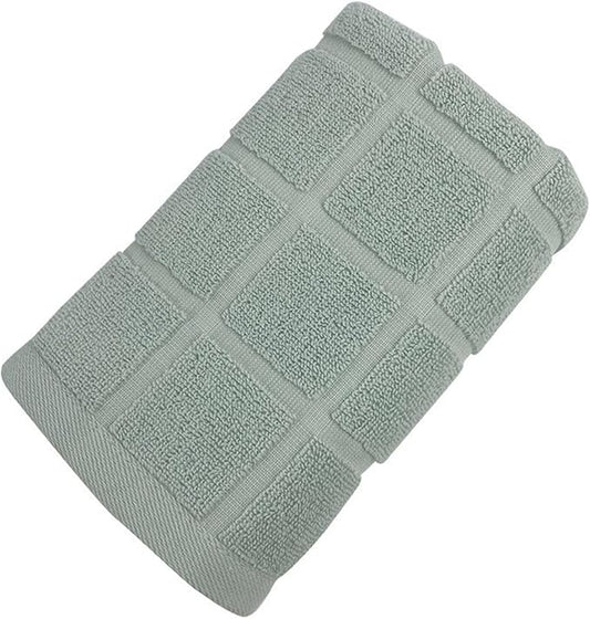 3 Pack Cotton Towels 34x74cm, Thick Soft Bath and Face Towel Set for Home Use(Green)