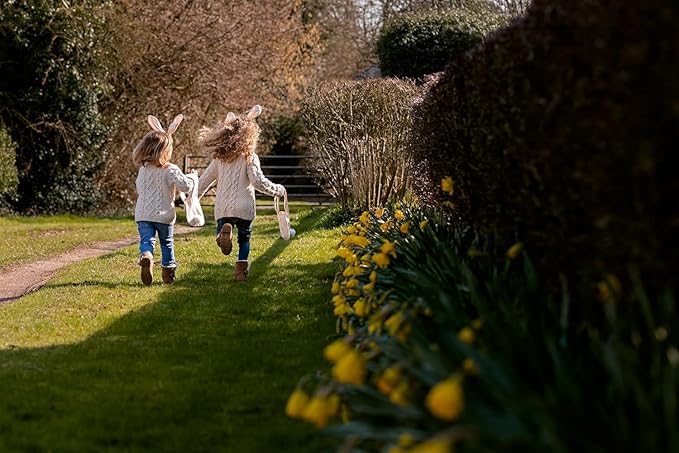 Bunny Shaped Easter Egg Basket for Kids featuring a Cute Rabbit Face