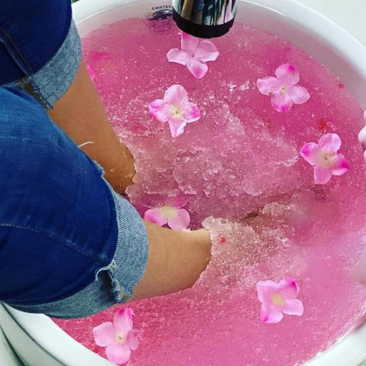 Foot Soak, 3 Pack Jelly Spa Pedicure Spa, Bubble Foot Bath Spa, Salon Pedi, Relaxation,Foot Salt Soak for Stubborn Foot Odor Tired Dry Cracked Feet Foot Care for Women Men(Lavender)