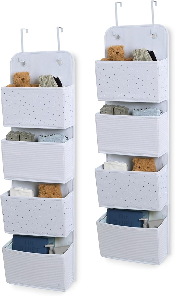 Delta Children Gap babyGap 2-Pack Over The Door Storage Organizer with 4 Pockets, Blue