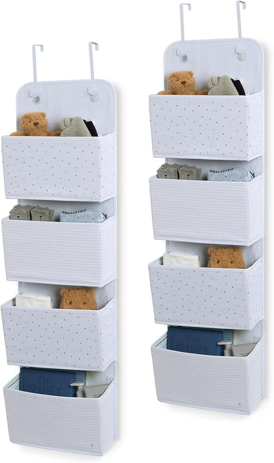 Delta Children Gap babyGap 2-Pack Over The Door Storage Organizer with 4 Pockets, Blue