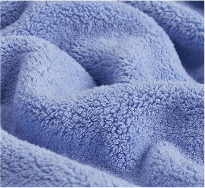 3 Pack Coral Fleece Towels, Thick Soft Bath Towels Absorbent & Minimal Shedding(Blue)