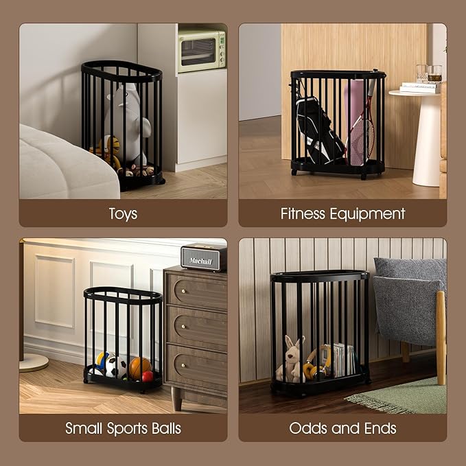 Rolling Laundry Basket with Wheels, Portable Hamper