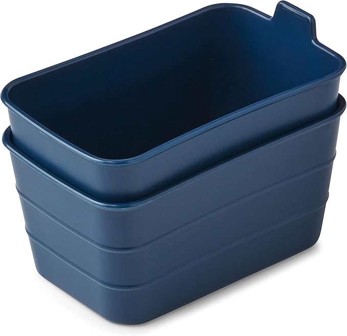 Mainstays Set of 5 Flexible Drawer Storage Organizers, Grey, Blue, Teal