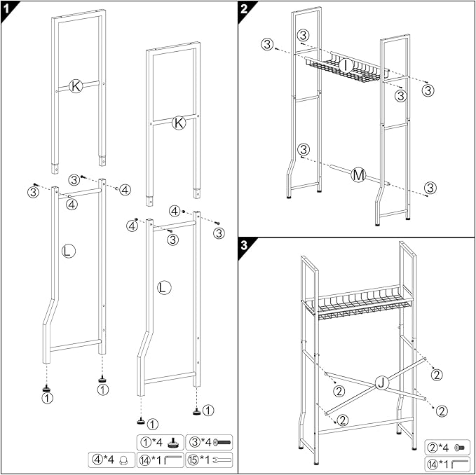 Over-The-Toilet Storage Rack, 4-Tier Bathroom Organizer Shelf Over Toilet with Barn Doors Cabinet and Basket, Freestanding Space Saver Bathroom Shelves with Paper Holder Above Toilet (Gray & White)