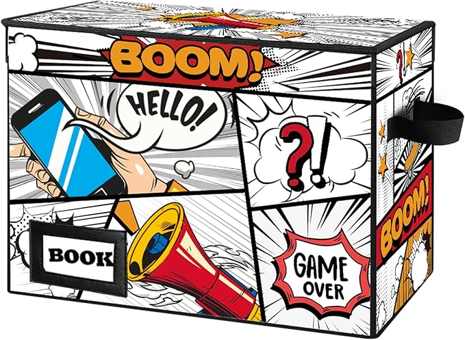 Collection Comic Book Storage Boxes, Protector Organizer 15.8" X 7.8" X 11.8" Collapsible Short Box Holds 160-180 Comic Book Heavy Duty Bin Container Holder Shelf