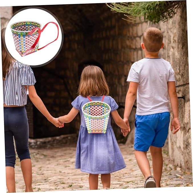HEALLILY 1Pc Small Woven Basket for Random Color Small Pack Storage Basket Dance Prop Organizer Multi Functional Home Decor for S Playthings