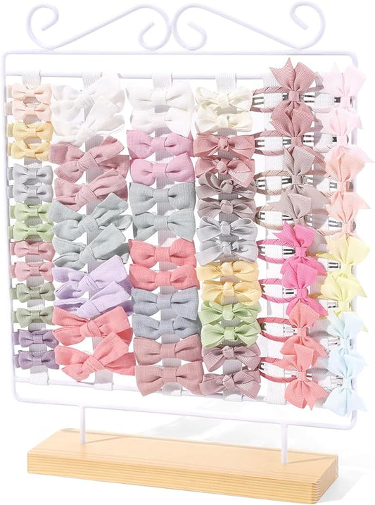 POVETIRE Bow Holder Bow Organizer for Girls, Baby Hair Clips Storage Stand, Hair Accessories Organizer Display Rack Decors Nursery Toddler Room
