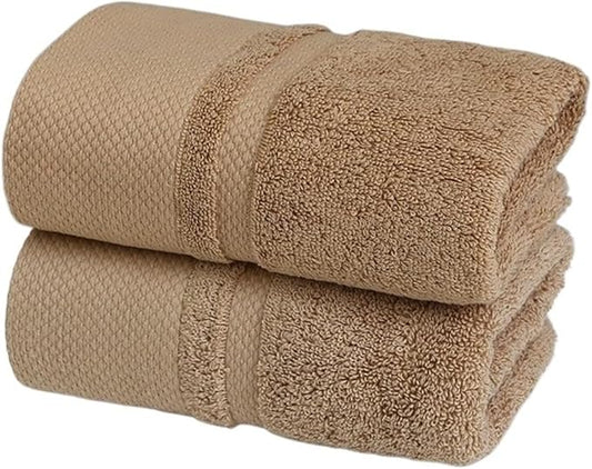 3 Pack Cotton Bath Towels, Soft and Absorbent, Long Staple Cotton Face Hand Towels(Camel)