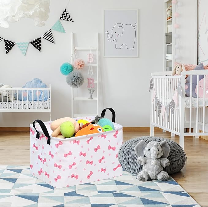 Rectangle Gift Shelf Nursery Storage Basket Laundry Hamper Storage Box and Bins for Home Clothes with Handles
