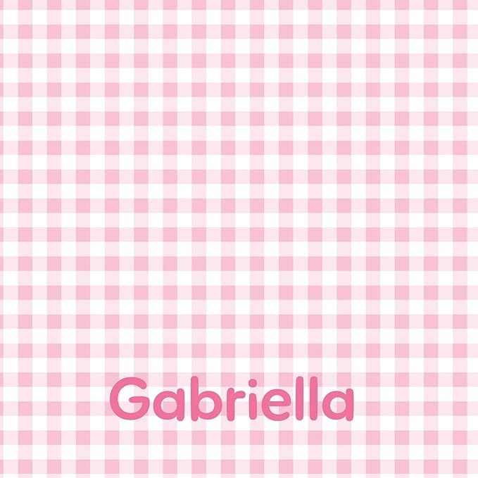 Let's Make Memories Personalized Easter Basket for Kids- For Boys - For Girls - Create Your Own - Fillable - Wicker - Easter Basket Stuffers - Small - Pink Spring Gingham