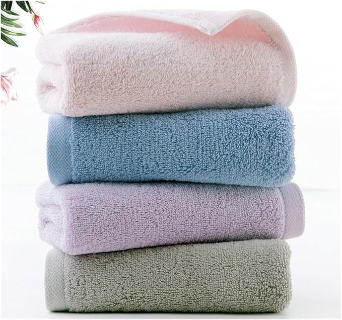 4-Pack Cotton Bath Towels, Thick and Soft Quick-Dry Towels for Face & Body, Absorbent Home Towel Set