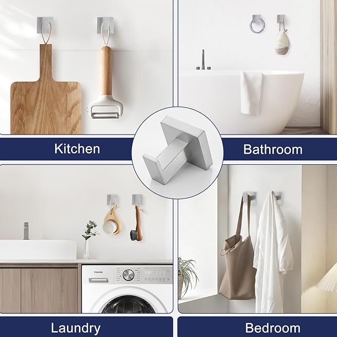 5-Piece Bathroom Hardware Set Brushed Nickel Bathroom Hardware Accessories Set Upgraded Toilet Paper Holder with Shelf Towel Holder Set for Bathroom Stainless Steel Wall Mounted