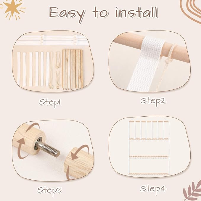 POVETIRE Headband Holder Hair Bows Organizer for Girls,Baby Headbands Hair Accessories Organizer Storage Wall Hanging Decor for Nursery Girls Room
